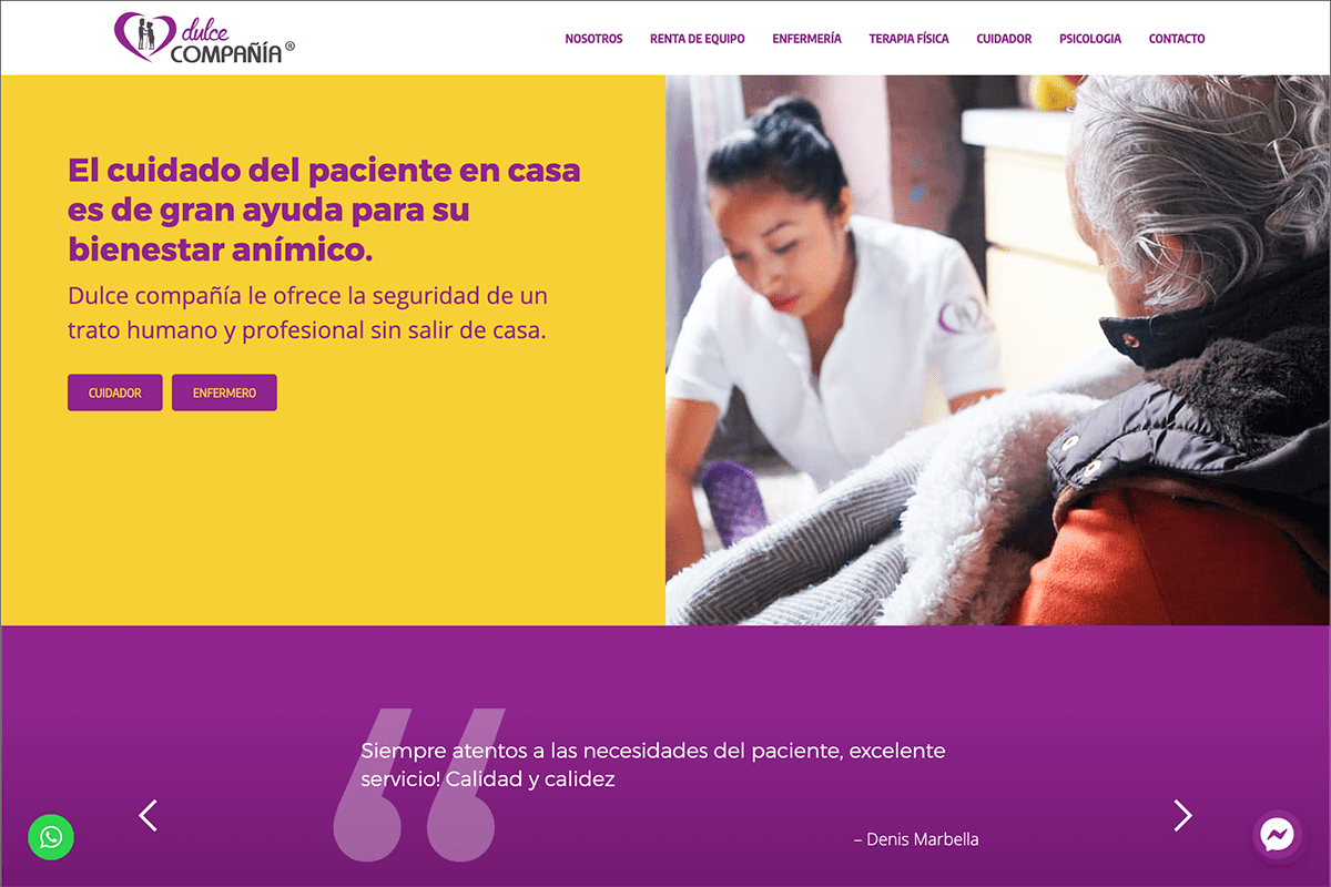 Diseño web Enfermeros a Domicilio 