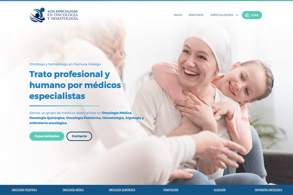 Diseño web Centro Oncológico 